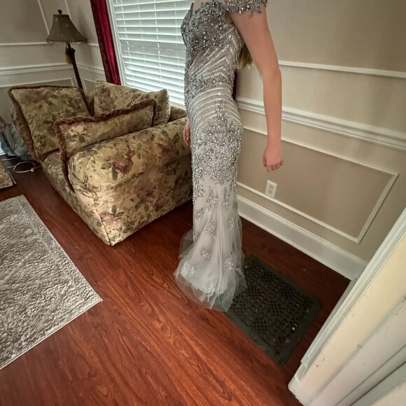 Silver Gown from the Colors Dress Collection at Seng Couture - Picture 13 of 16